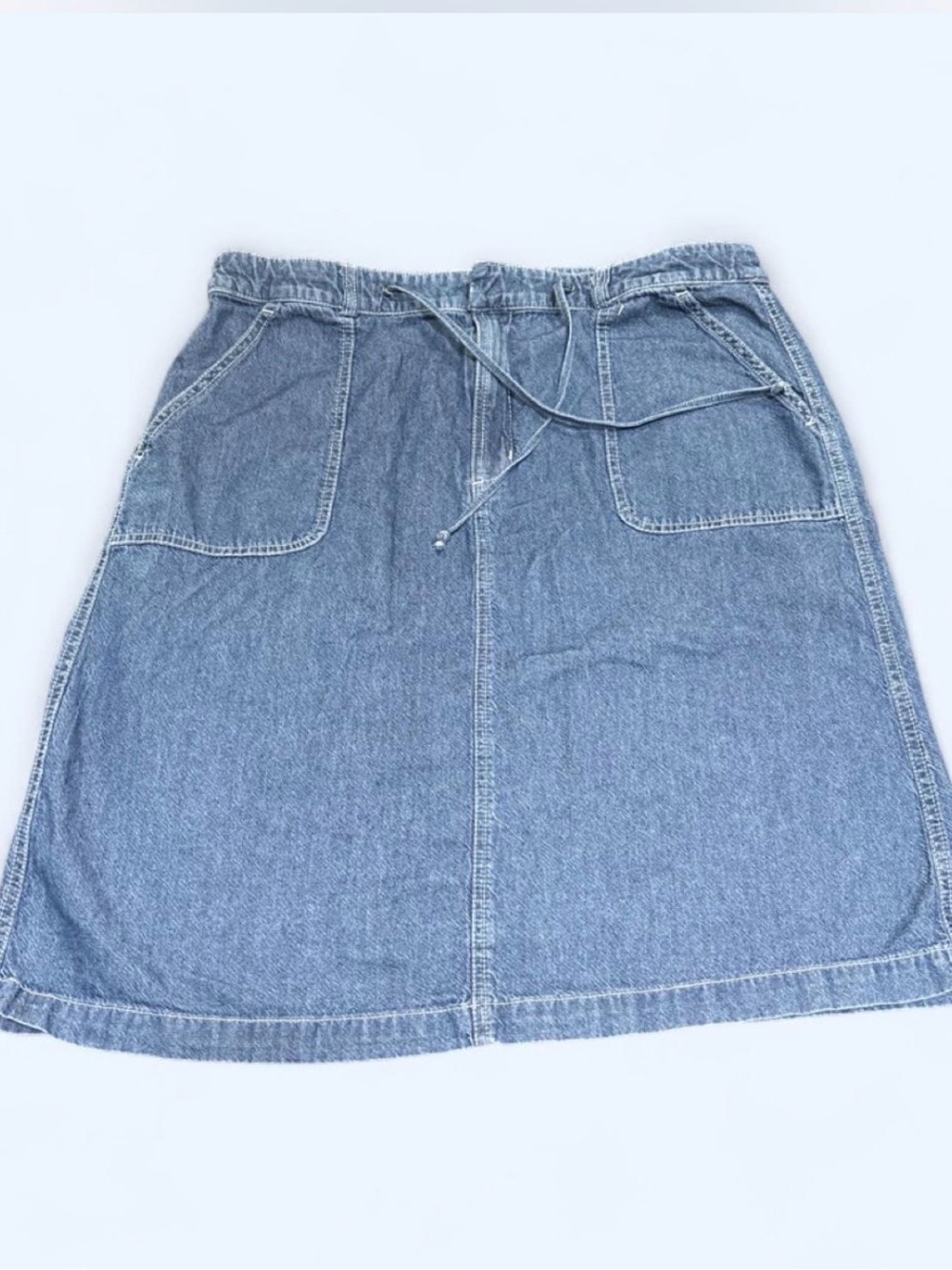 VTG Eddie Bauer Light Blue Denim A-Line Skirt